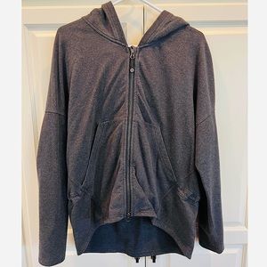 Lululemon oversized full zip grey jacket, size 8 synch waist